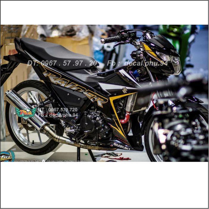 Tem Raider Vàng đen Crom