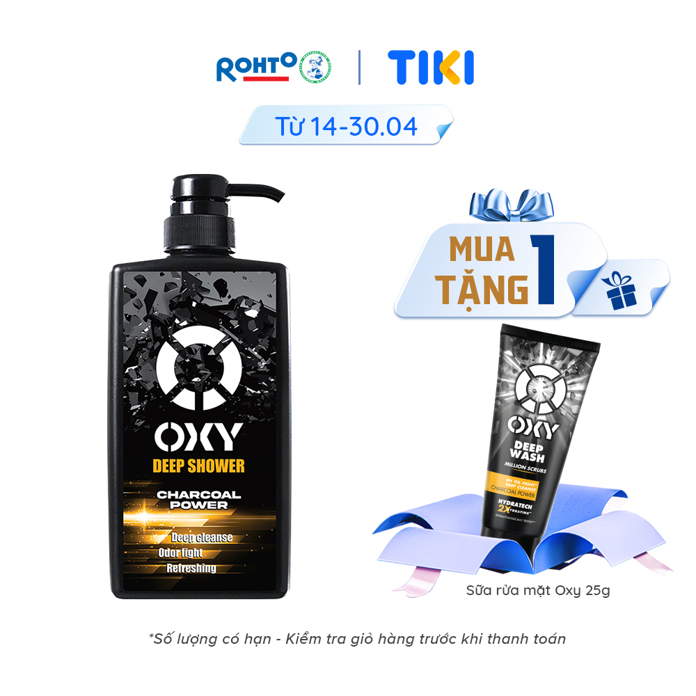 Sữa tắm cho nam sạch sâu, khử mùi cơ thể Oxy Deep Shower