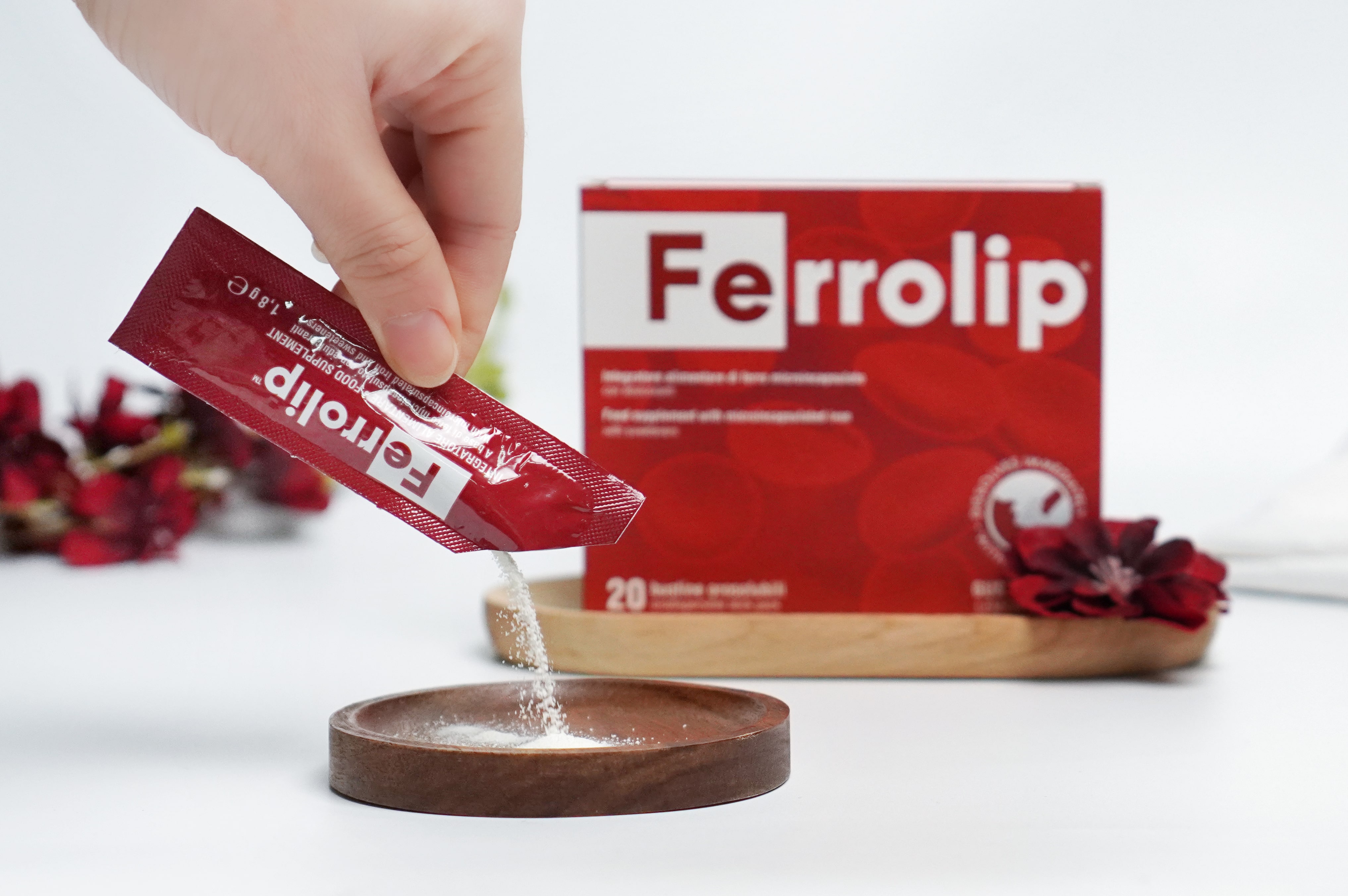 Sắt bột Buccal dự phòng thiếu máu cho người lớn, mẹ bầu Ferrolip hộp 20 gói