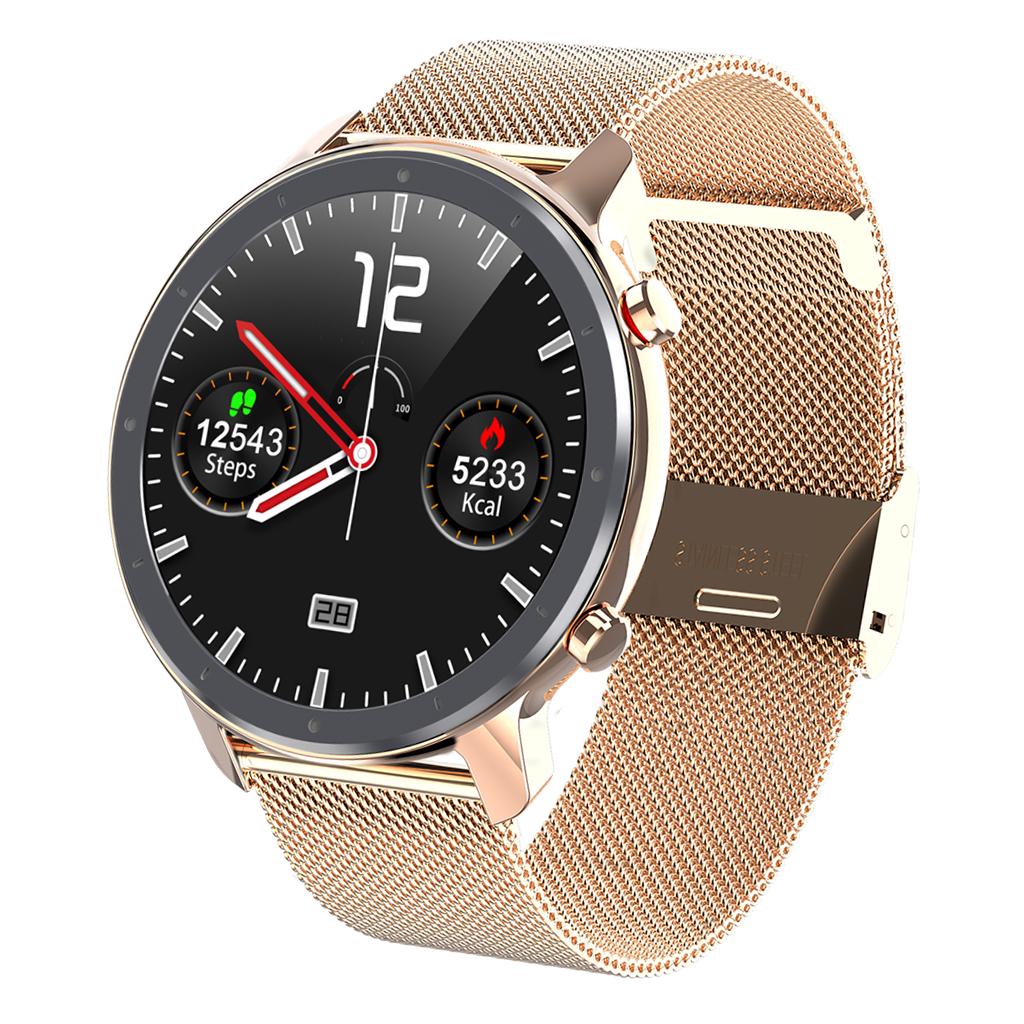 IP68 Sport Round Bluetooth 4.0 ECG PPG Smart Watch