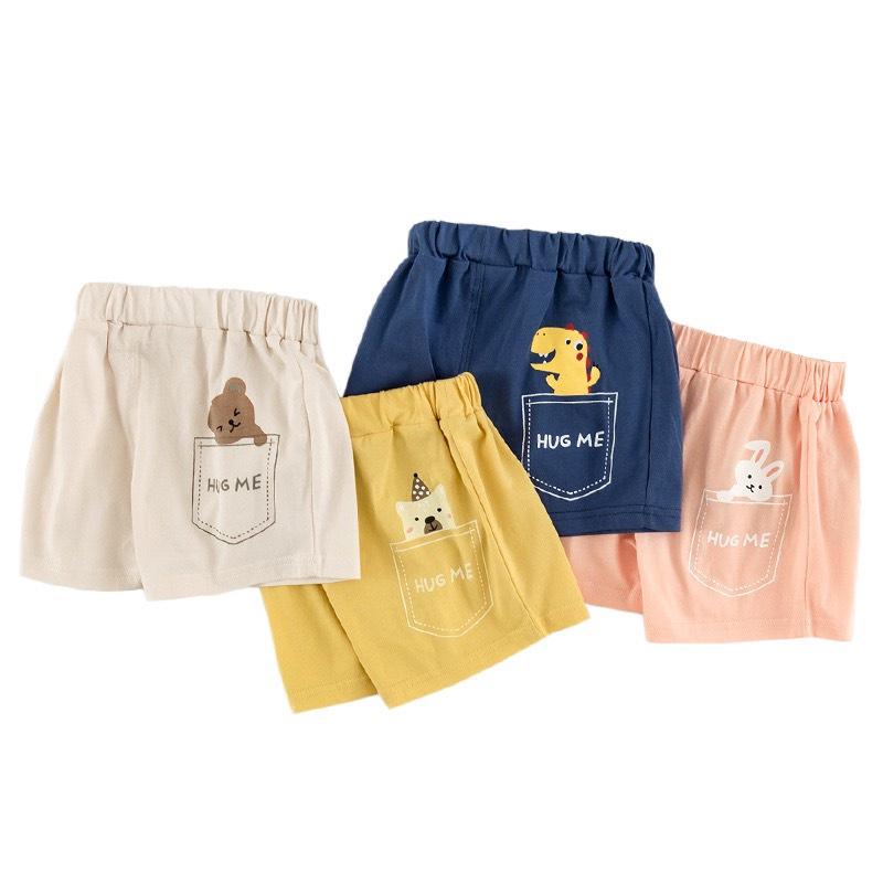 Quần Short Bé Trai Quần Đùi Trẻ Em Thú Hoạt Hình Vải Cotton Cao Cấp Co Giãn 4 Chiều Cho Bé 8-25kg - SUMO KIDS