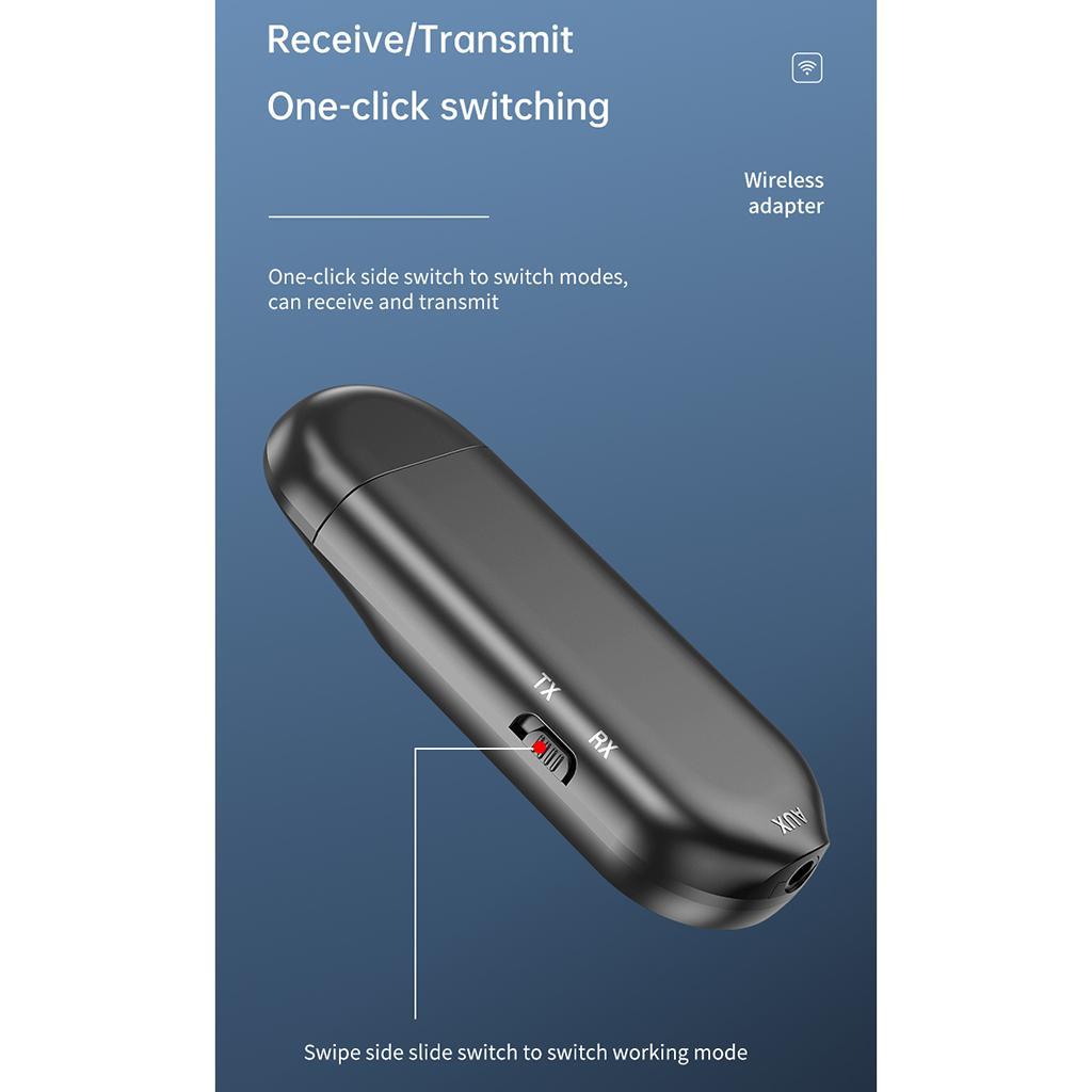 2 in 1 LCD USB Bluetooth 5.0 Adapter Stereo Audio Receiver &