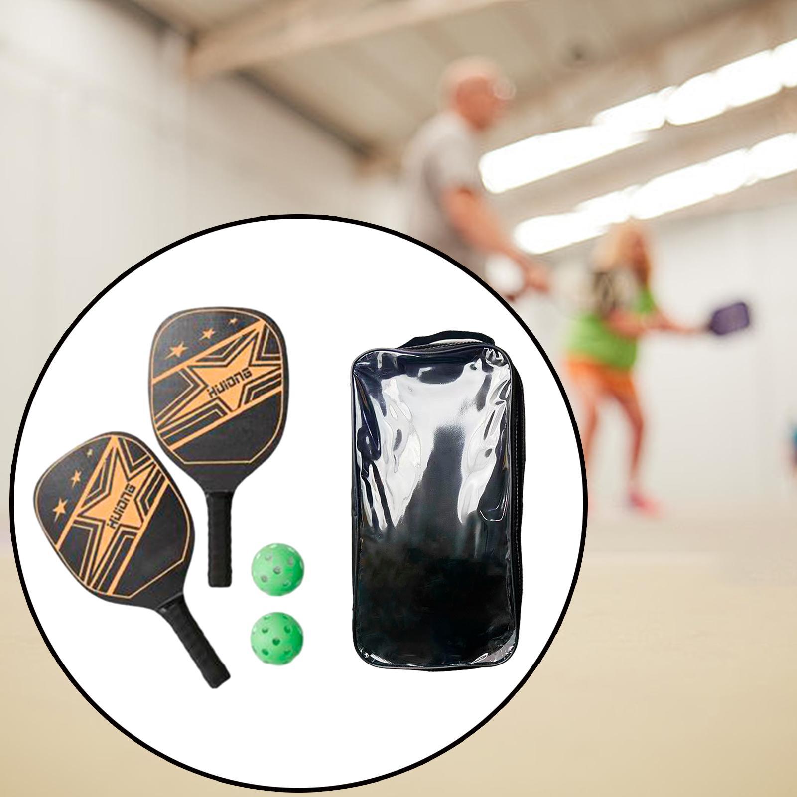 2Pieces Pickleball Paddles with 2Pcs Balls and Carry Bag Pickleball Racquets