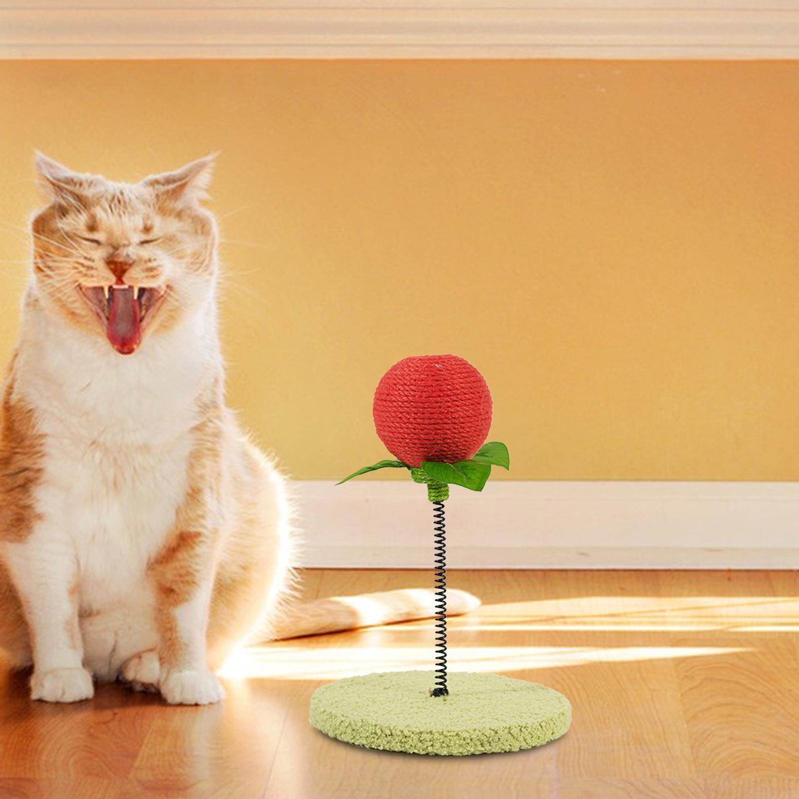 Cat Scratcher Toy Exercise Chasing Kitty Sisal Rope Rest Cat Scratching Ball