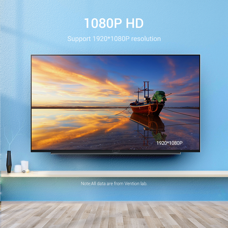 Cáp chuyển HDMI to VGA Vention ACPBB, hỗ trợ độ phân giải 1080P@60Hz - Hàng chính hãng