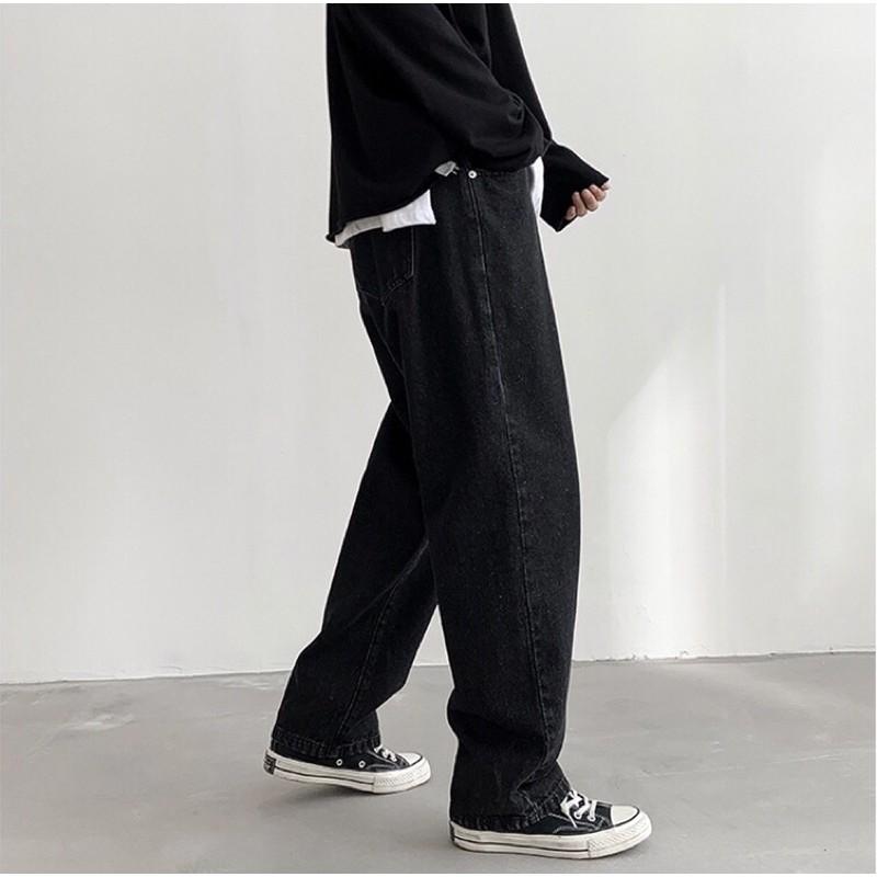 Quần jean baggy ông suông rộng nam, nữ SR01, quần bò nam Top xu hướng 2021