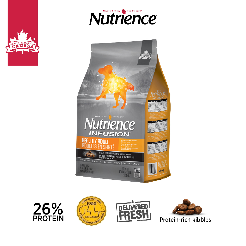 Thức Ăn Hạt Khô Nutrience Infusion Dành Cho Chó Kích Thước Vừa Và Lớn Trưởng Thành Vị Thịt Gà Và Rau Củ Quả