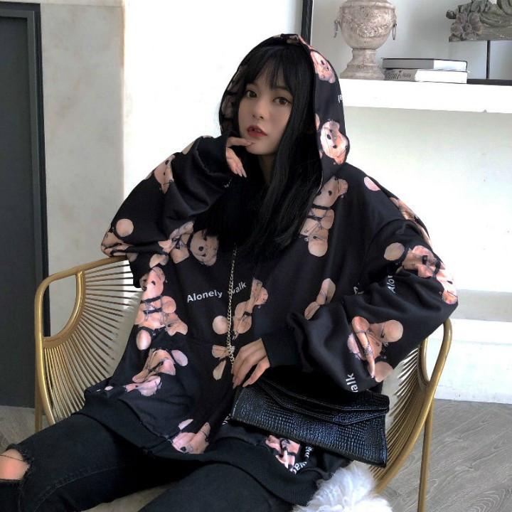Áo khoác unisex con gấu Mã: AO3632 - ĐEN