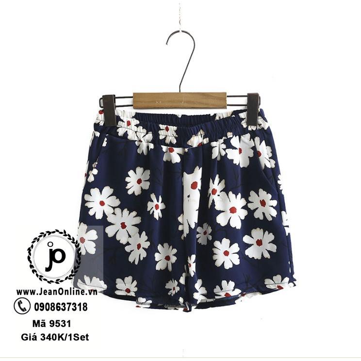 Set áo kiểu + Quần short bigsize nữ (MS 9531) set bộ, thời trang bigsize, thời trang ngoại cỡ, thời trang nữ