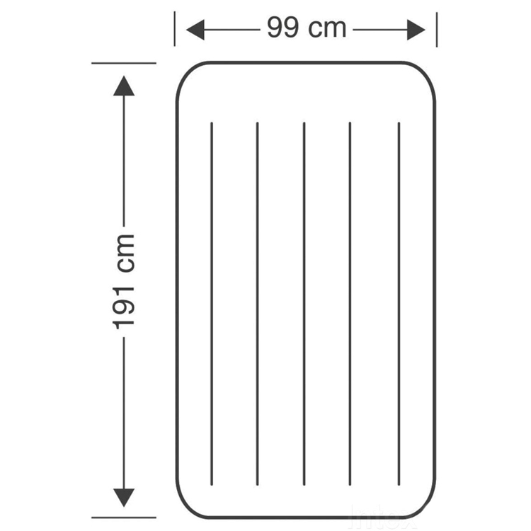 Đệm hơi đơn 99cm công nghệ mới kèm gối đầu INTEX 64141