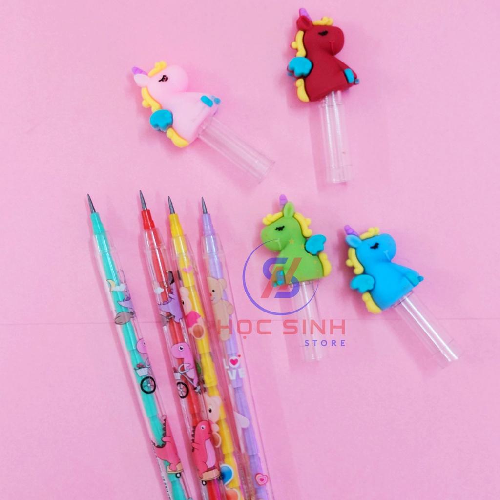 Combo 4 Cây Bút Chì Khúc Đầu Thú 2B Dễ Thương - Học Sinh Store