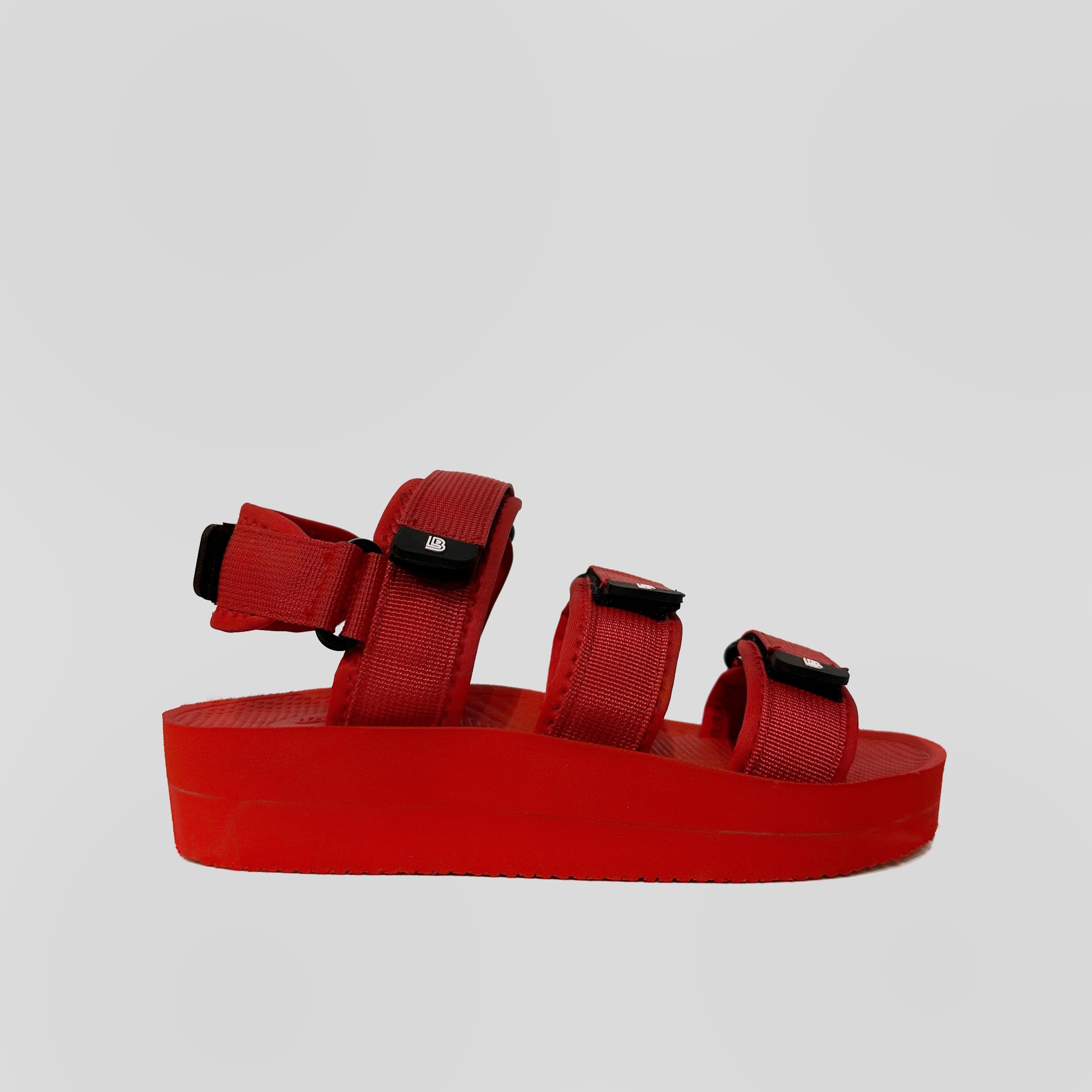 Giày Sandal Nữ The Bily 04W 3 Quai Ngang - Màu Đỏ BL04WD