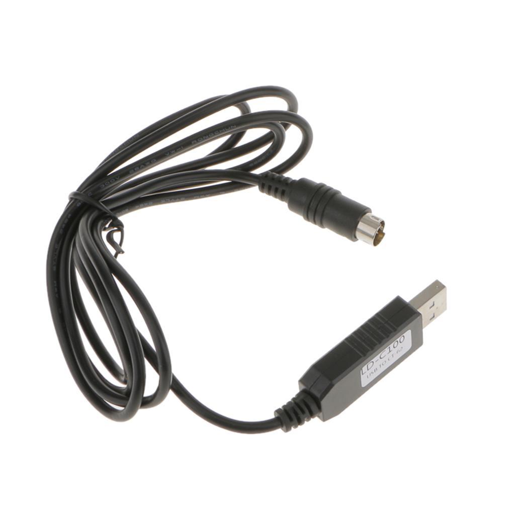 USB CT-62 CAT Programming Cable for Yaesu FT-100, FT-817, FT-857, FT-897 Radios, LED Data Lights, Mini DIN 8