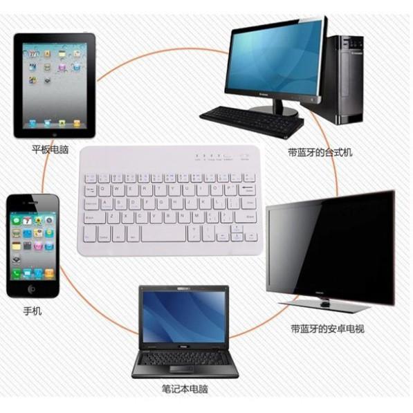 Bàn phím không dây Bluetooth siêu mỏng siêu nhẹ cho Android / IPad / IPhone