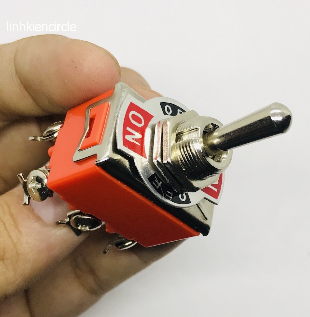 Công tắc đảo chiều motor DC công tắc gạt 6 chân ON OFF ON 15A 250VAC công suất tối đa 250W - LK0063