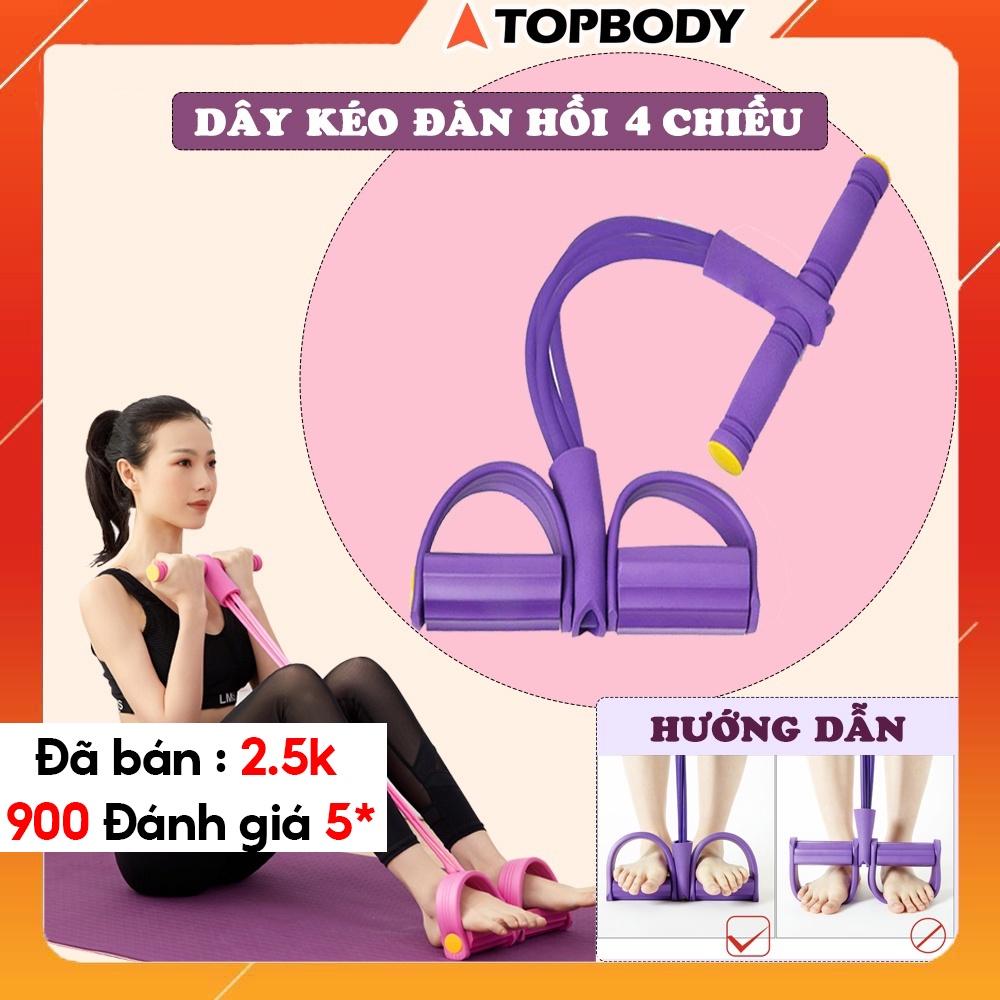 Dây kéo đàn hồi 4 ống cao su tập thể dục TOPBODY-DAKEO01