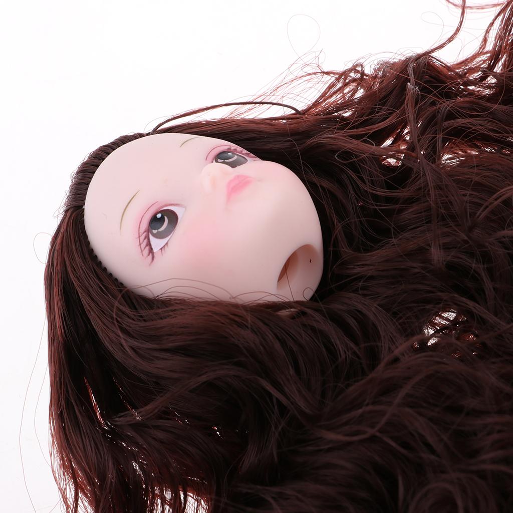 Girl Doll Head 3D Eyes DIY Custom Parts Supplies for 1/6 Ob Pb Kurhn Dolls