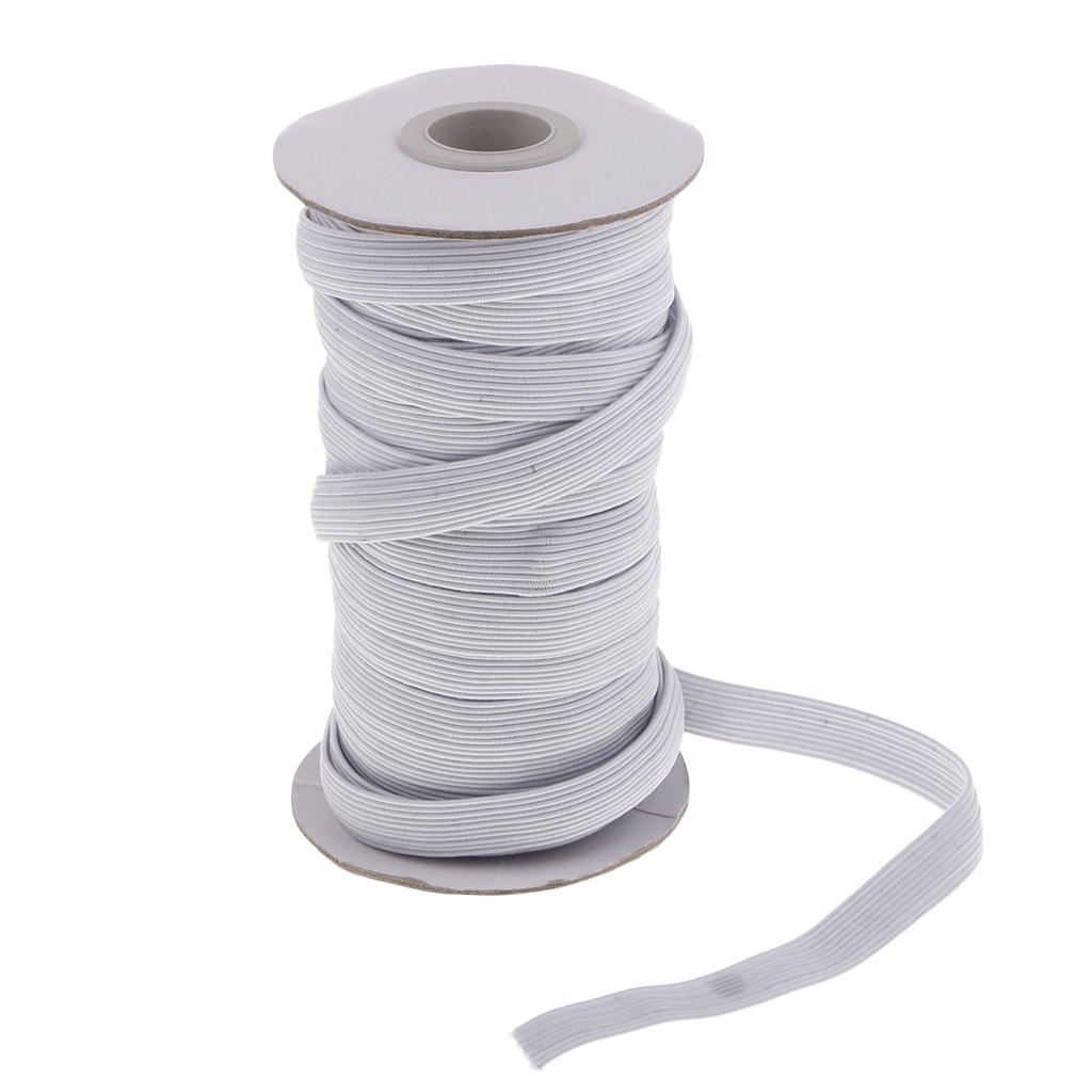 Trắng Thun Co Giãn Dây Tự Làm Quần Áo Đầm Thể Thao Quần May Viền 10 Mm