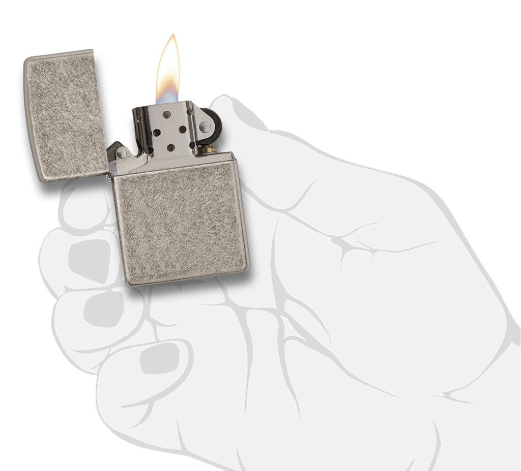 Bật Lửa Zippo Antique Silver Plate