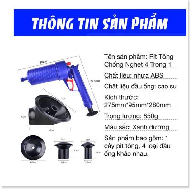 Pít-tông chống nghẹt 4 trong 1