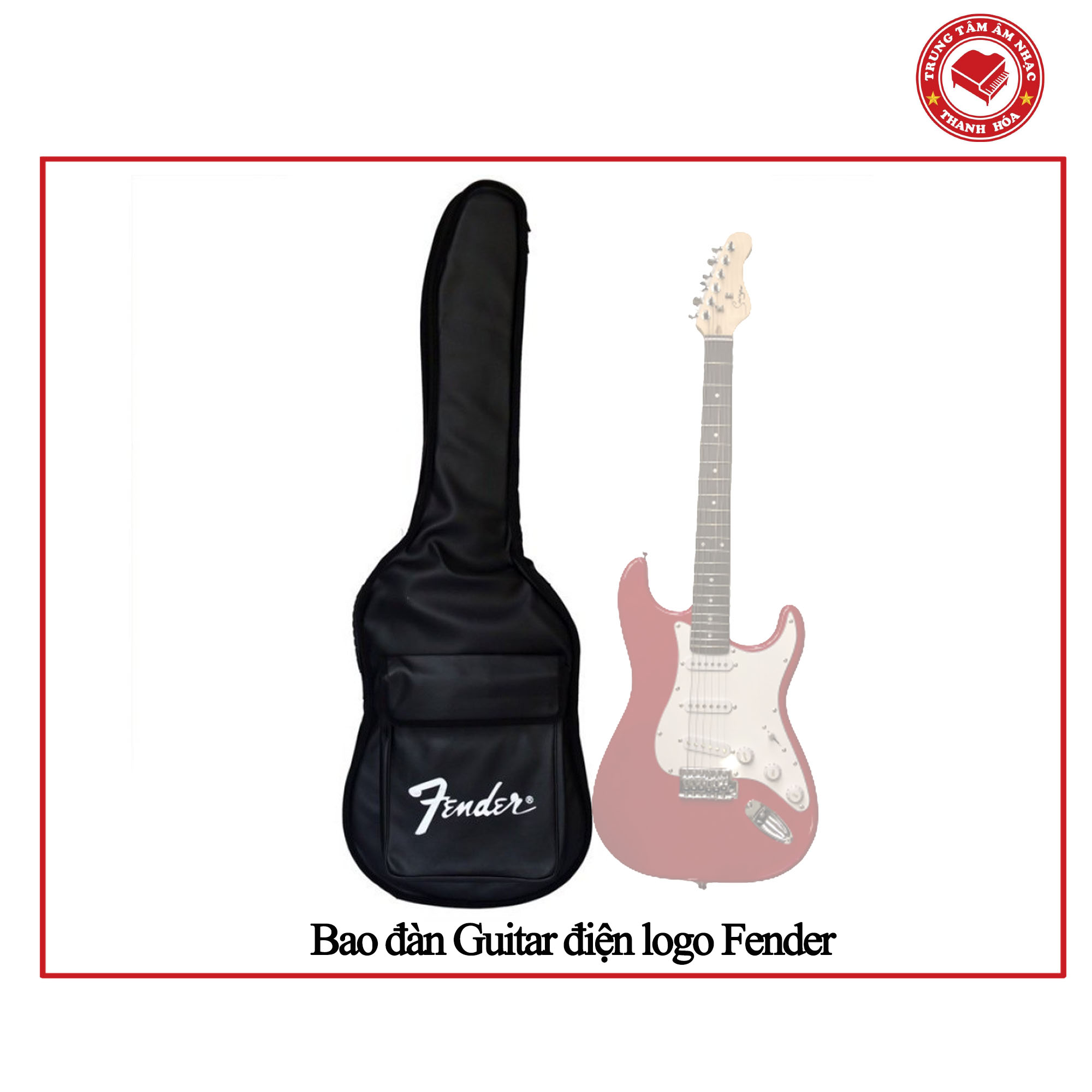 Bao da 3 lớp dành cho đàn Guitar điện logo fender