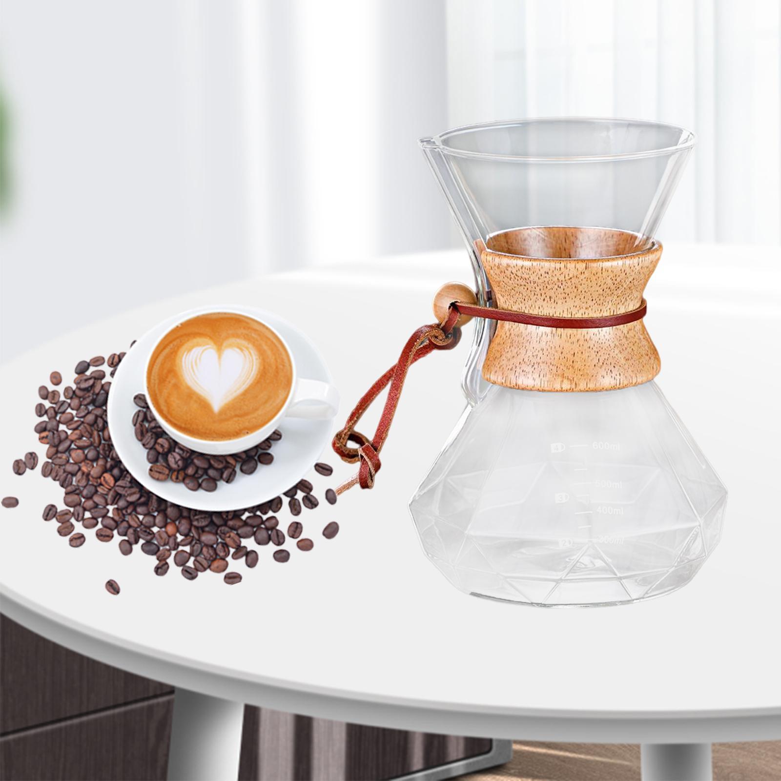 Coffee Maker Coffee Pot, High Temperature Resistant Cafe Reusable Borosilicate Glass