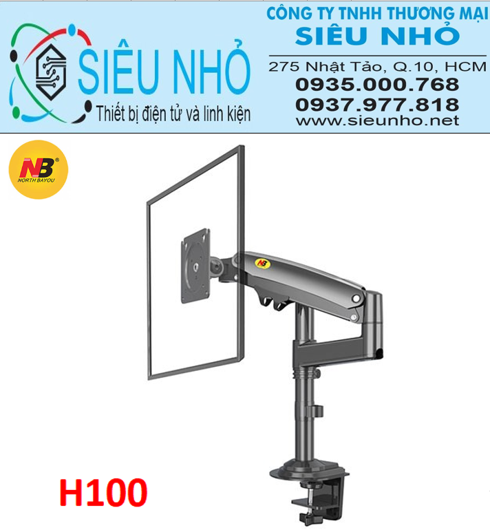 Hình ảnh Giá treo màn hình máy tính F80 - Xoay 360 độ 