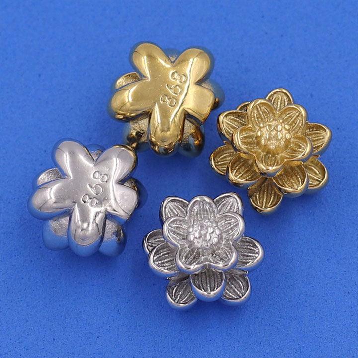 Bộ Vòng Chuỗi, Tràng Hạt 108 Hạt 6 Ly Đá San Hô Trắng Charm Hoa Sen Inox - Tràng Chuỗi Niệm Phật - An Yên - Thịnh Vượng - May Mắn - Tài Lộc - Bình An