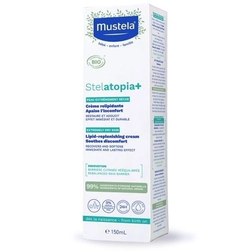 Kem dưỡng da chàm thể tạng Mustela STELATOPIA+ LIPID-REPLENIISHING 150ML