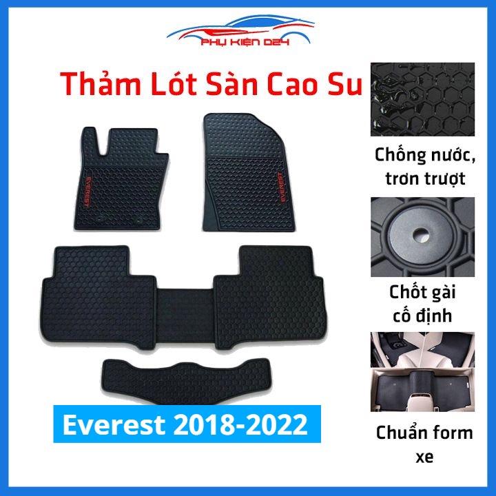 Lót sàn ô tô cao su Everest 2018-2019-2020-2021-2022 không mùi chống trơn trượt