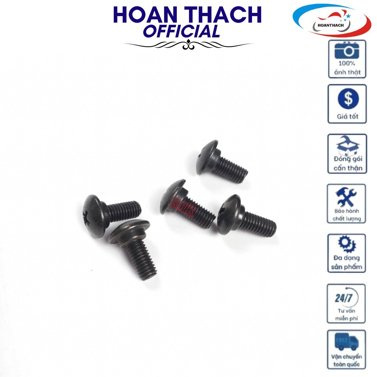 Ốc Dàn Áo Cho Xe Máy 5ly 1.5 Phân Ren Nhiễn Có Ngấn Đen SP006137