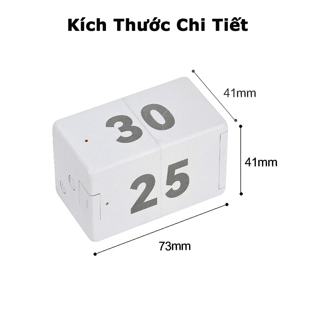 Đồng Hồ Pomodoro Dạng Xoay Rubik KUNBE Đếm Ngược Hẹn Giờ Nấu Ăn, Tập Thể Dục, Quản Lý Thời Gian Hiệu Quả