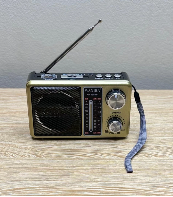 Máy Nghe Nhạc Kiêm Đài Radio Waxiba XB-895REC Tích Hợp Đèn Pin Hỗ Trợ Thẻ Nhớ, USB ( Hàng chính Hãng )