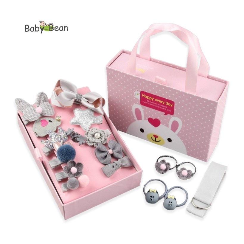 Set Kẹp Tóc 18 món Bé Gái BabyBean