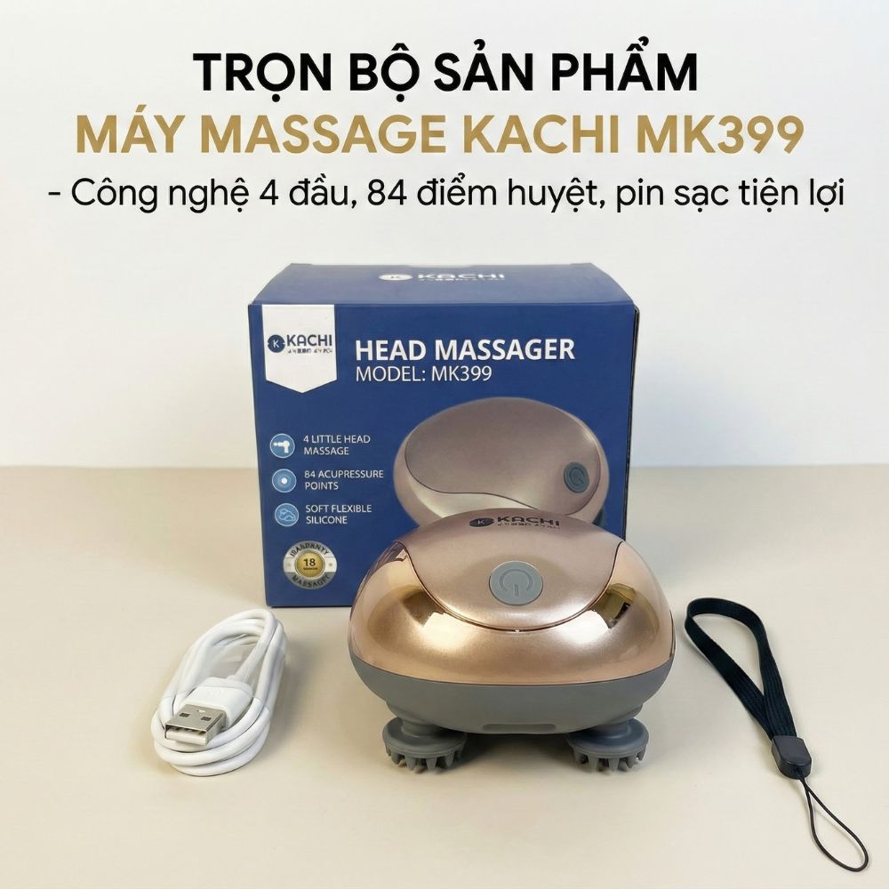 Máy Massage Đầu Không Dây Kachi MK399 - Hàng chính hãng