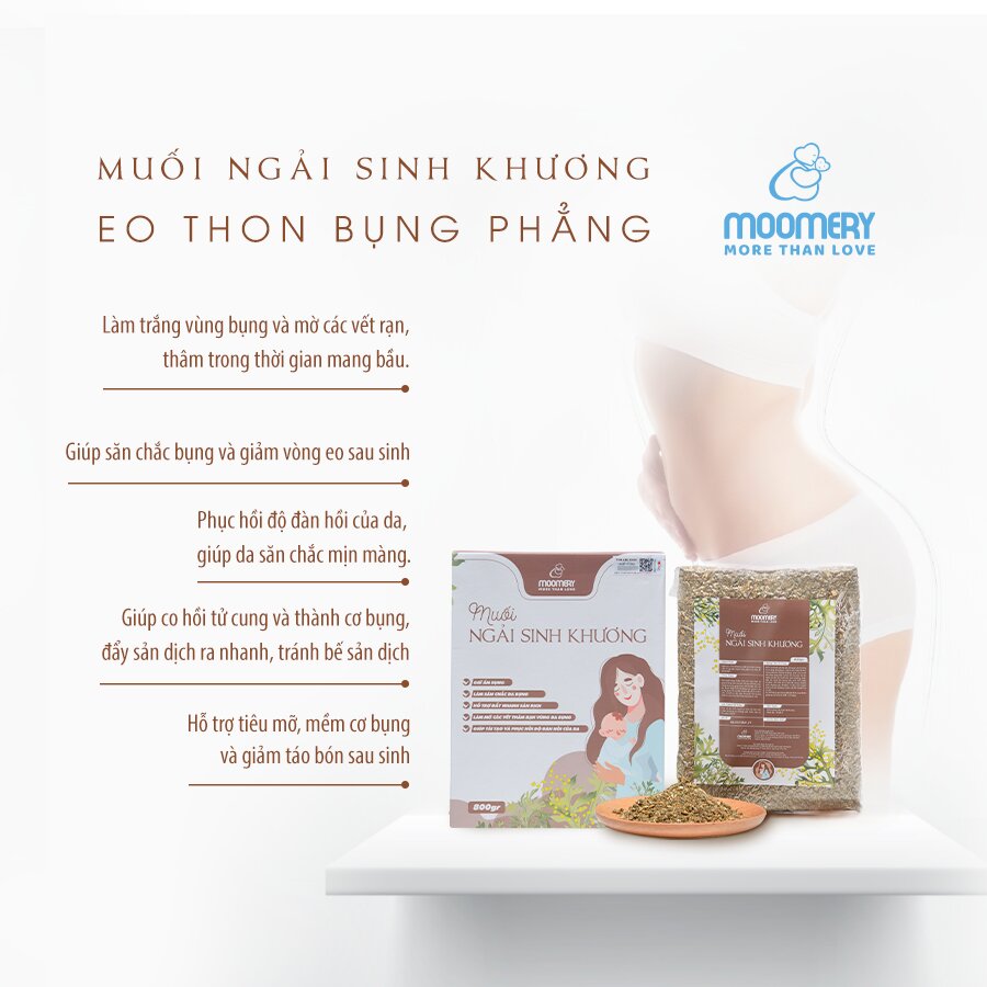 Muối Ngải Sinh Khương Moomery, Săn Eo, Tan mỡ, Mờ Thâm Rạn