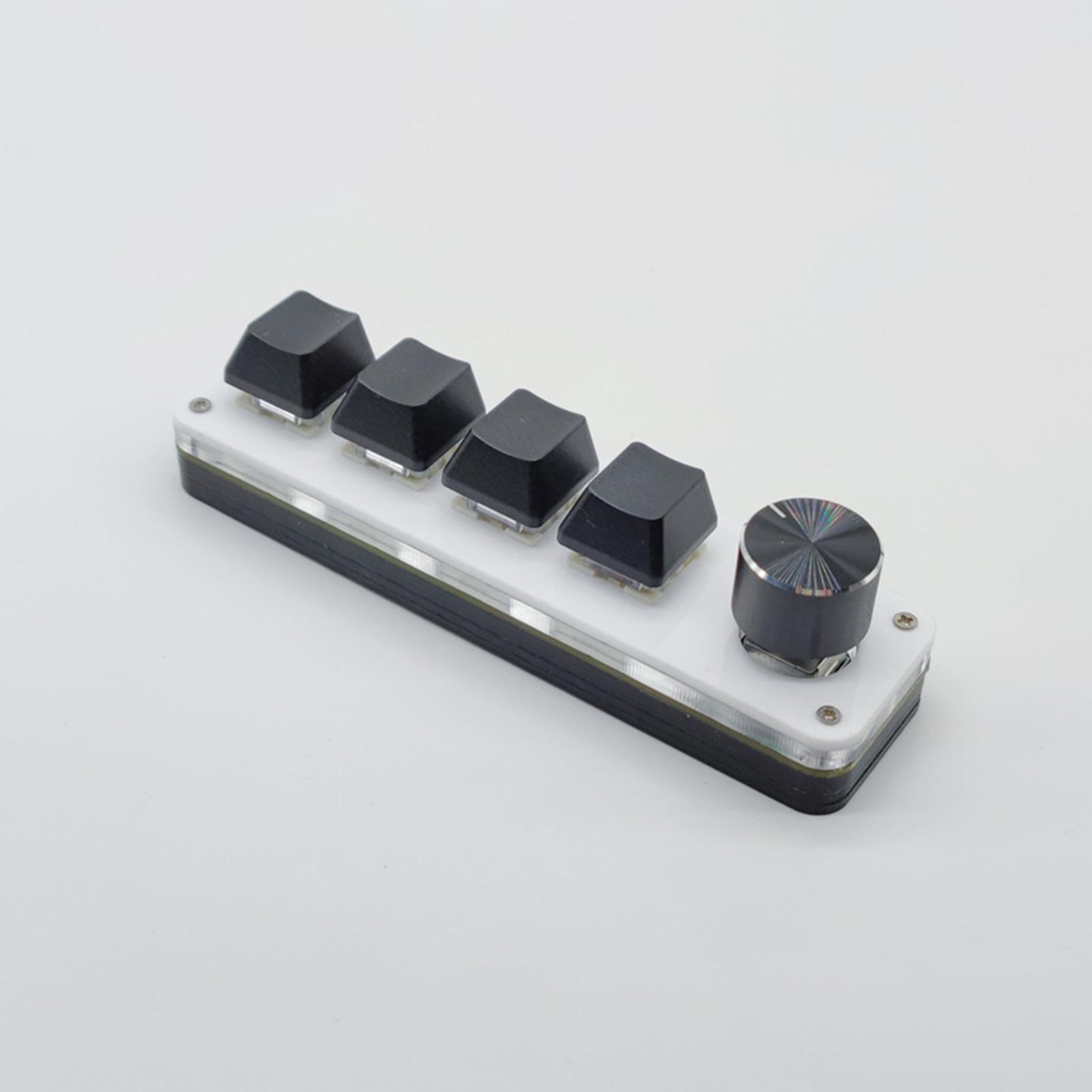 Mini Custom Keyboard Keyboard 4 Key 1 Knob Mini Gaming Keypad Custom Keypad Mechanical Keyboard for Gaming Programming PC