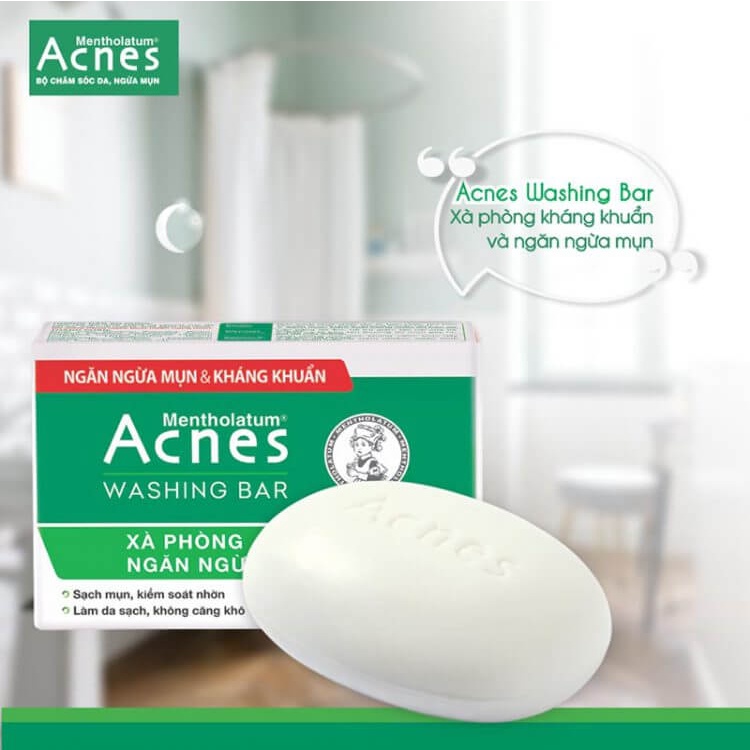 Xà phòng tắm và rửa mặt Acnes Washing Bar (75g)