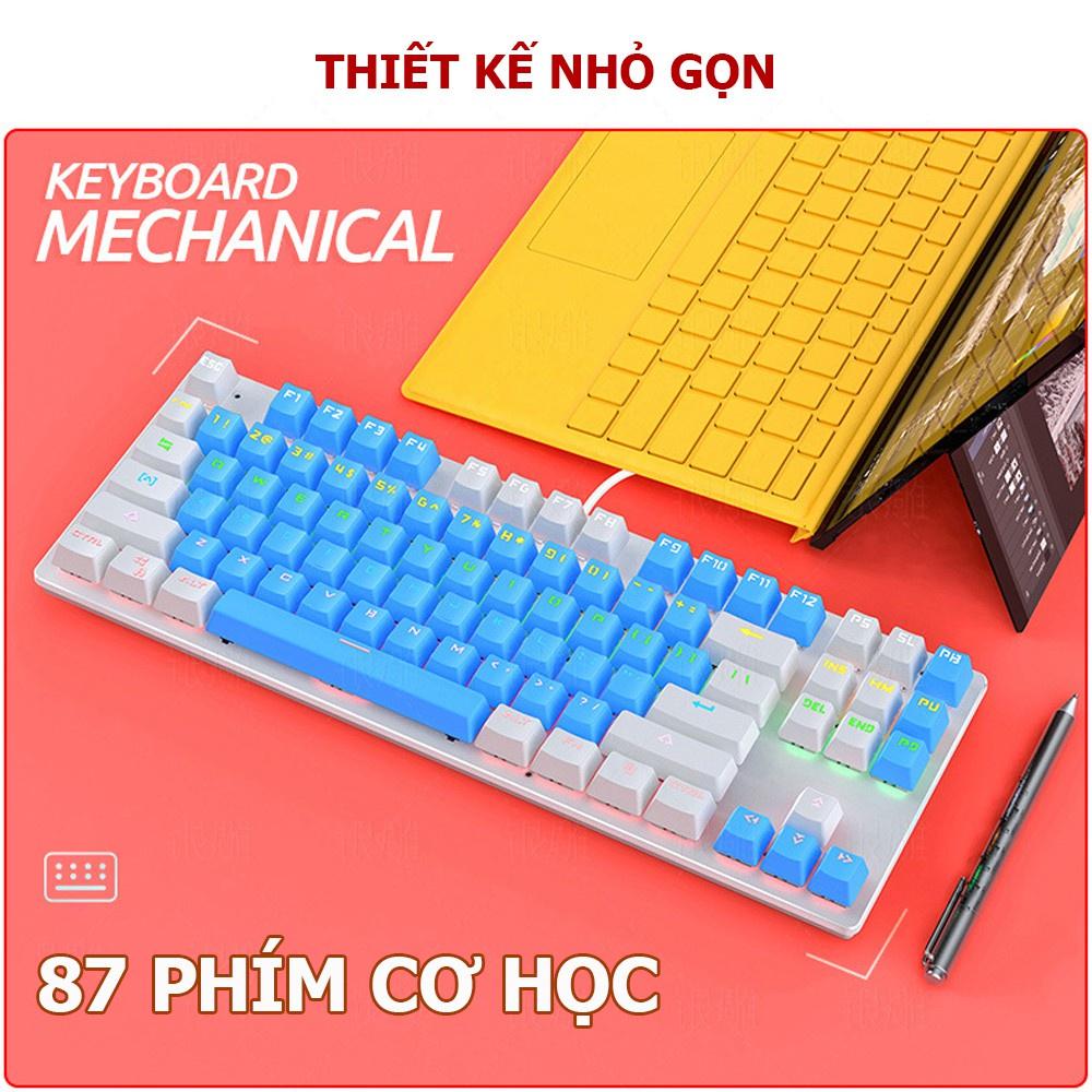 Bàn Phím Cơ Gaming VINETTEAM K400 Led RGB siêu đẹp 87 phím 10 Chế Độ Khác Nhau Chơi Game Dùng Văn Phòng Cực Đã Tương Thích Với Laptop PC Máy Tính Kiểu Dáng Gaming - Hàng Chính Hãng