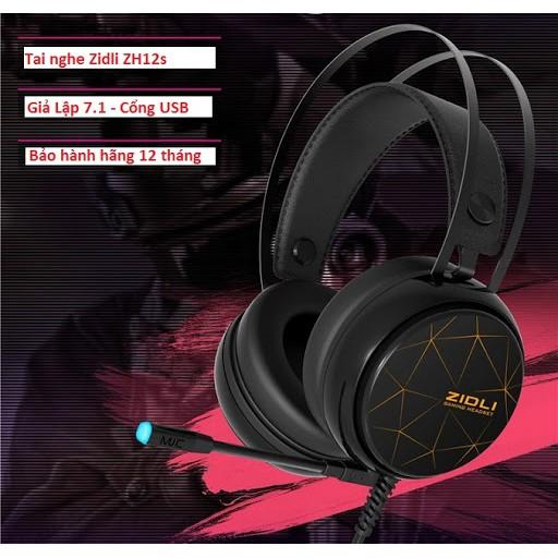 Tai nghe Gaming ZIDLI ZH12S (Sound 7.1, Led Rainbow) - Leng Mic - Tai nghe phòng Game cực hay - Hàng Chính Hãng