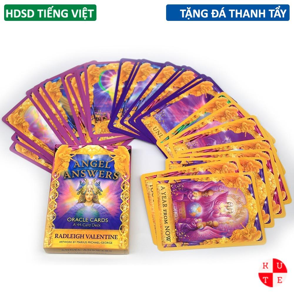 Bài Oracle Angel Answers 44 Lá Bài Tặng Hướng Dẫn Tiếng Việt Và Đá Thanh Tẩy