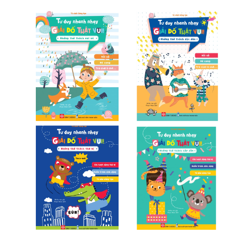 Sách - Combo 4 Cuốn Tư Duy Nhanh Nhạy, Giải Đố Thật Vui Cho Bé 3 - 6 Tuổi - Đinh Tị Books - Bộ 4 Cuốn