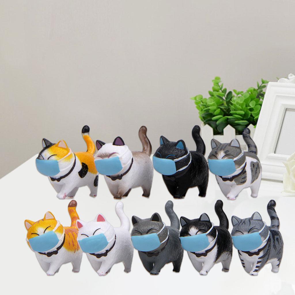 Cat Doll Figures Decor Doll House Pet Toy Crafts A