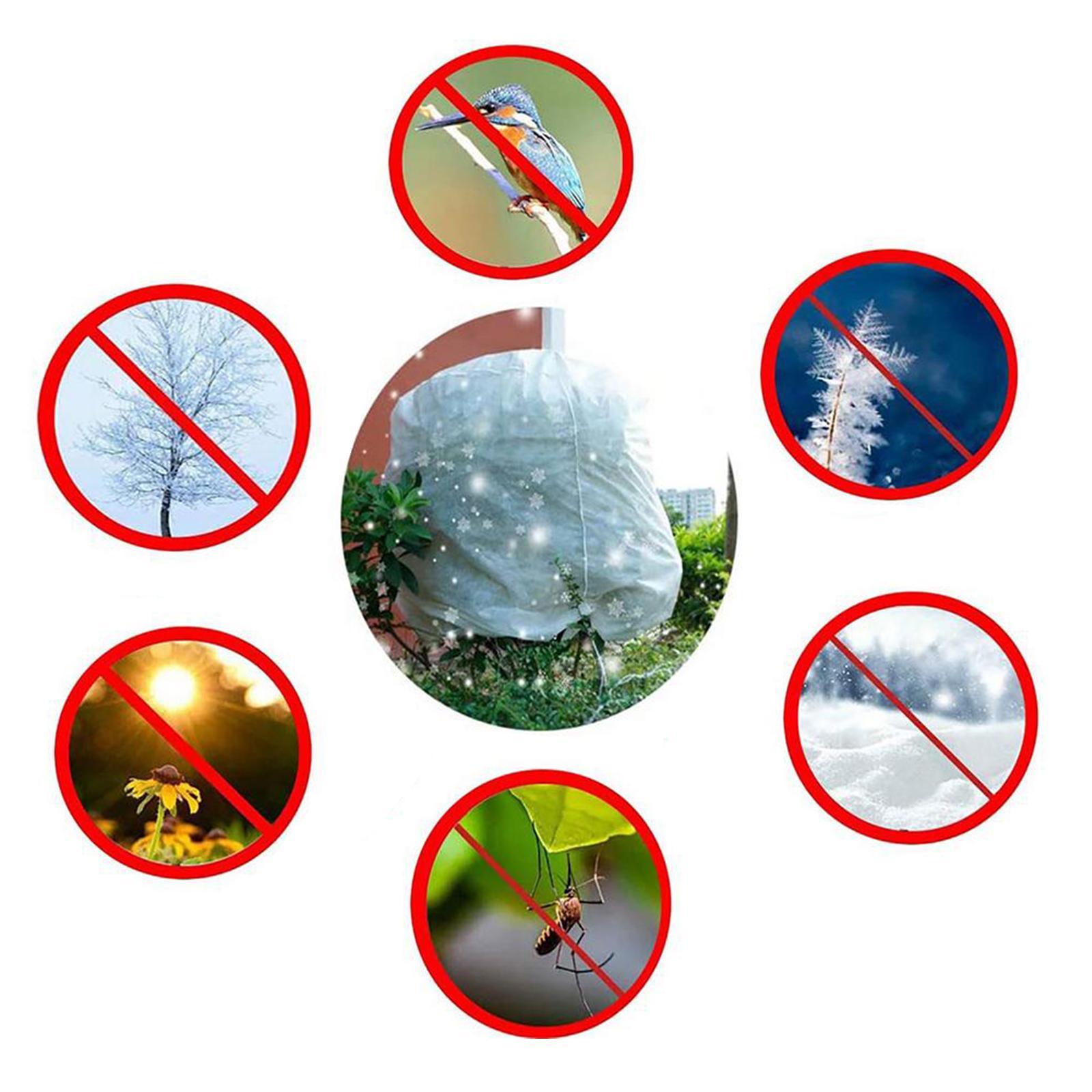 Winter Tree Protection Bags with Drawstring Zipper Accessory Shrub Frost Jacket Cover