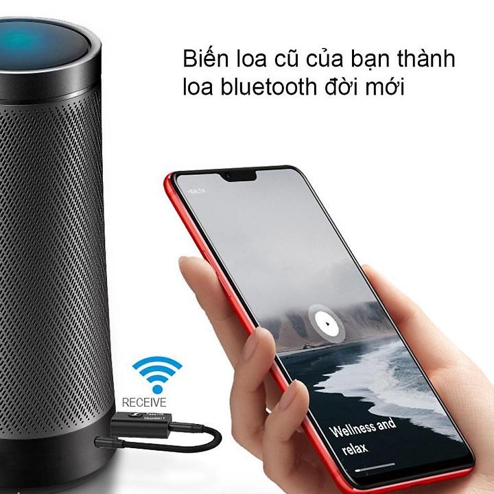 Thiết Bị Thu Phát Bluetooth 5.0 Không Dây Hai Chiều USB Laptop PC Ô Tô Phát Nhạc D878 - Bluetooth Receiver Transmit BT60