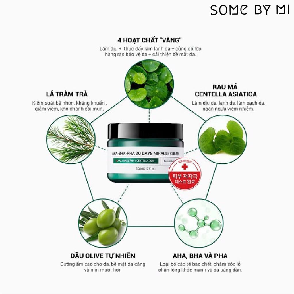 Combo 2 Sản Phẩm Hỗ Trợ Giảm Mụn, Kiểm Soát Bã Nhờn Some By Mi AHA-BHA-PHA 30 Days Miracle