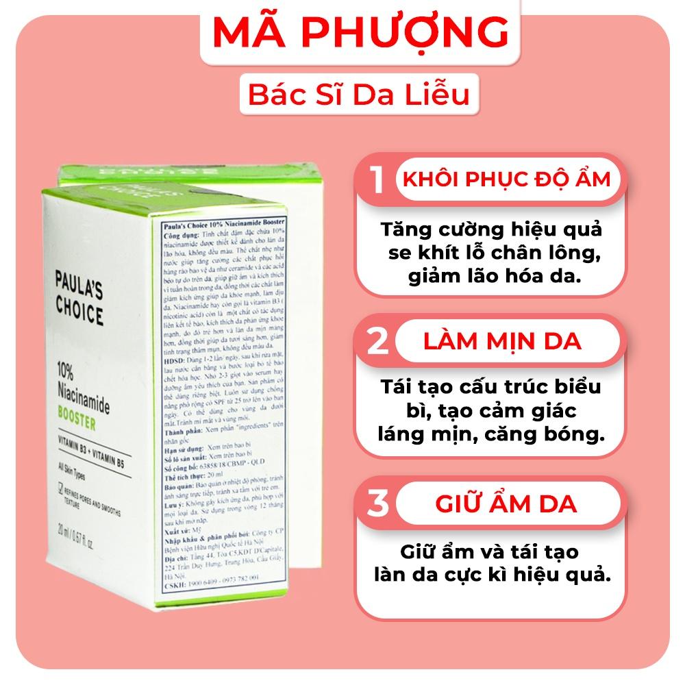 SERUM THU NHỎ LỖ CHÂN LÔNG 10% NIACINAMIDE PAULA'S choice 20ml