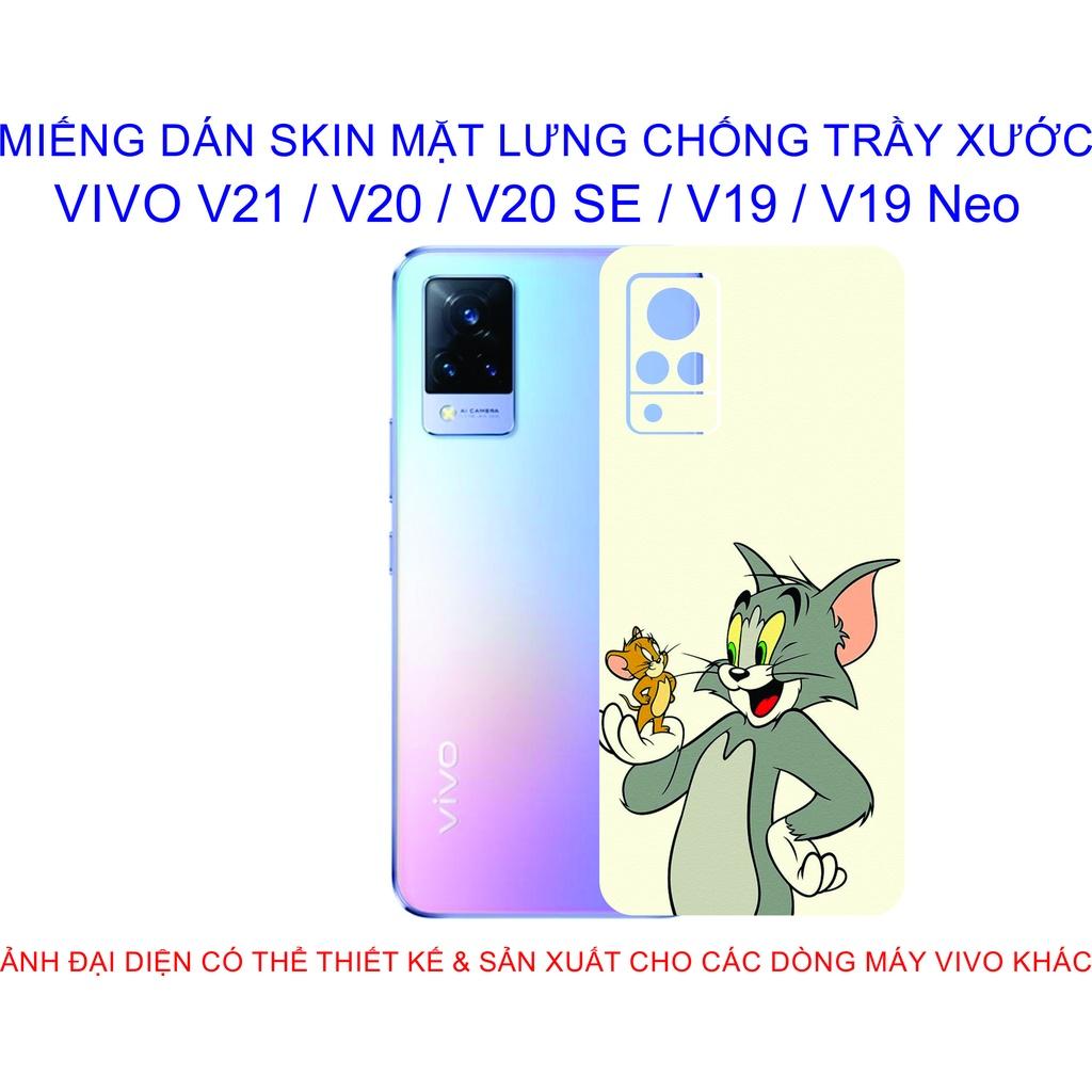 Miếng Dán Skin mặt lưng dành cho VIVO V21 / V20 / V20 SE / V19 / V19 Neo chống trầy xước