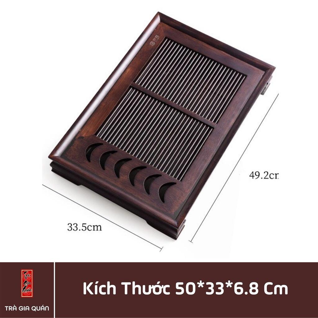 Khay Trà Tre Cao Cấp Mặt Trăng Chữ Nhật Kích Thước 50*33*6,8 KT 01