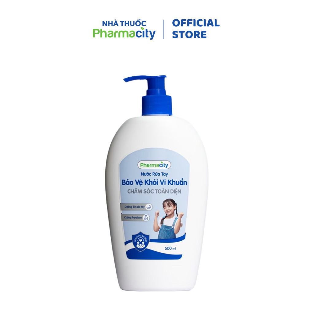 Nước rửa tay Pharmacity chăm sóc toàn diện (Chai 500ml) - New